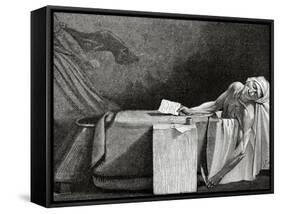 Jean-Paul Marat (1743-1793), Death of Marat-Leopold Flameng-Framed Stretched Canvas