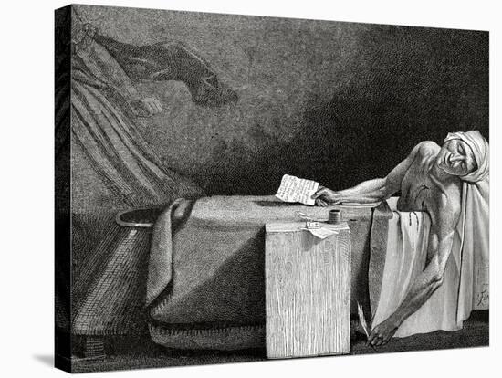 Jean-Paul Marat (1743-1793), Death of Marat-Leopold Flameng-Stretched Canvas