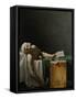 Jean Paul Marat, Politician, Dead in His Bathtub, Assassinated by Charlotte Corday, 1792-Jacques-Louis David-Framed Stretched Canvas