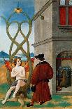 Dialogue Between the Alchemist and Nature, 1516 (Vellum)-Jean Perreal-Framed Stretched Canvas