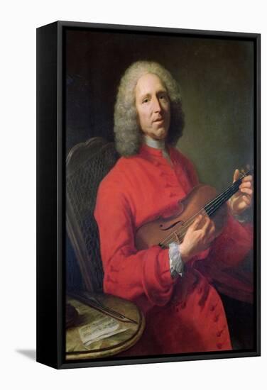 Jean-Philippe Rameau (1683-1764) with a Violin-Jacques Andre Joseph Aved-Framed Stretched Canvas