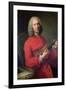 Jean-Philippe Rameau (1683-1764) with a Violin-Jacques Andre Joseph Aved-Framed Giclee Print