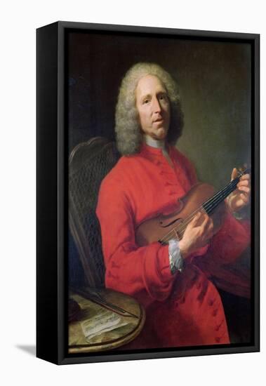 Jean-Philippe Rameau (1683-1764) with a Violin-Jacques Andre Joseph Aved-Framed Stretched Canvas