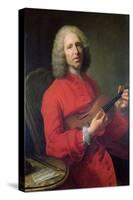 Jean-Philippe Rameau (1683-1764) with a Violin-Jacques Andre Joseph Aved-Stretched Canvas