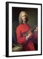 Jean-Philippe Rameau (1683-1764) with a Violin-Jacques Andre Joseph Aved-Framed Giclee Print