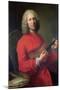 Jean-Philippe Rameau (1683-1764) with a Violin-Jacques Andre Joseph Aved-Mounted Giclee Print