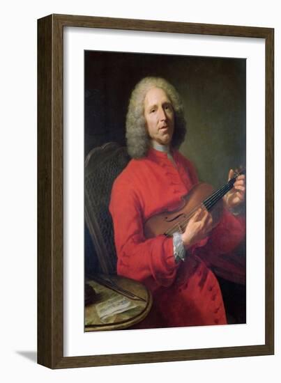 Jean-Philippe Rameau (1683-1764) with a Violin-Jacques Andre Joseph Aved-Framed Giclee Print