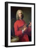 Jean-Philippe Rameau (1683-1764) with a Violin-Jacques Andre Joseph Aved-Framed Premium Giclee Print