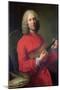 Jean-Philippe Rameau (1683-1764) with a Violin-Jacques Andre Joseph Aved-Mounted Premium Giclee Print