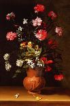 Still Life with Flowers (Oil on Panel)-Jean Picart-Framed Stretched Canvas