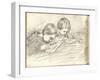 Jean-Pierre Hoschede (1877-1961) and Michel Monet (1878-1966) Drawing (Pencil on Paper)-Claude Monet-Framed Giclee Print