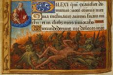 Book of Hours, Detail: Dives Tormented by Demons and Watched by the Soul of Lazarus, C. 1500-Jean Poyet-Stretched Canvas