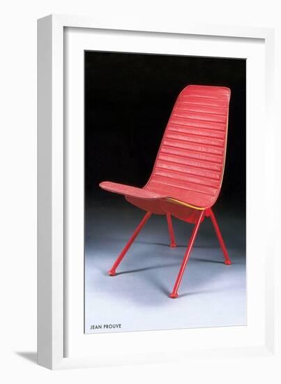 Jean Prouve Chair-null-Framed Art Print