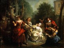 King Charles Taking Leave of his Children-Jean Raoux-Giclee Print