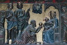 Adoration of the Magi, Bas-Relief on the Choir with Stories from the Life of Christ-Jean Ravy-Stretched Canvas