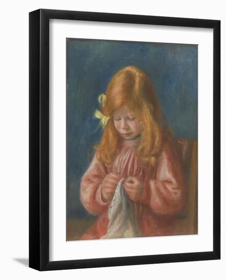 Jean Renoir Sewing, 1899-1900-Pierre-Auguste Renoir-Framed Giclee Print