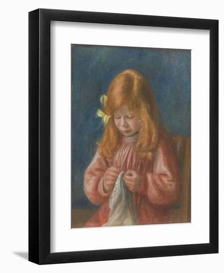 Jean Renoir Sewing, 1899-1900-Pierre-Auguste Renoir-Framed Giclee Print