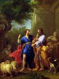 Jacob and Laban, Before 1737-Jean Restout II-Framed Giclee Print