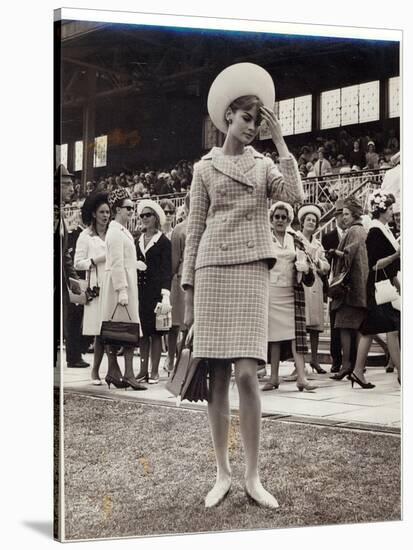 Jean Shrimpton (B.1942) at the Melbourne Cup in 1965-Australian Photographer-Stretched Canvas