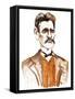 Jean Sibelius, caricatured as a younger man-Neale Osborne-Framed Stretched Canvas
