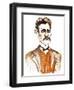 Jean Sibelius, caricatured as a younger man-Neale Osborne-Framed Giclee Print