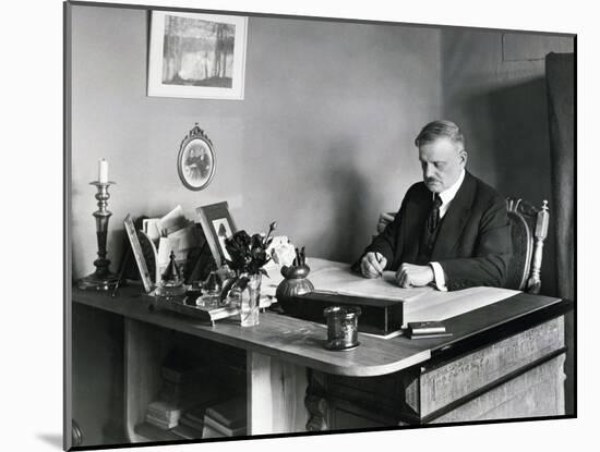 Jean Sibelius in His Studio, 1915-null-Mounted Giclee Print