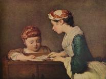 'Woman with Kitten', 18th century-Jean-Simeon Chardin-Laminated Giclee Print