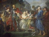 Alexander Cuts the Gordian Knot, Late 18th/Early 19th Century-Jean Simon Berthelemy-Laminated Giclee Print