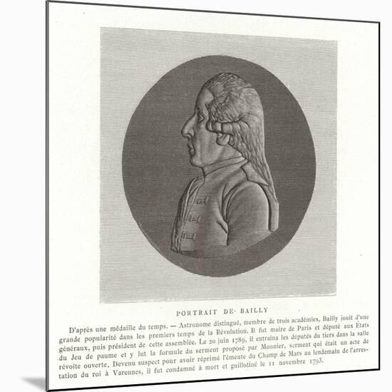 Jean Sylvain Bailly, French Astronomer, Mathematician and Revolutionary Politician-null-Mounted Giclee Print