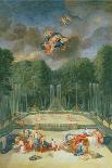 The Groves of Versailles: View of the Entrance to the Maze with Birds, Nymphs and Cherubs, 1688 (Oi-Jean the Younger Cotelle-Giclee Print