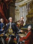 Monsieur Carre De Cande with His Three Sons-Jean Valade-Framed Stretched Canvas