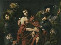 Jesus Insulted by the Soldiers-Jean Valentin De Boulogn-Framed Stretched Canvas