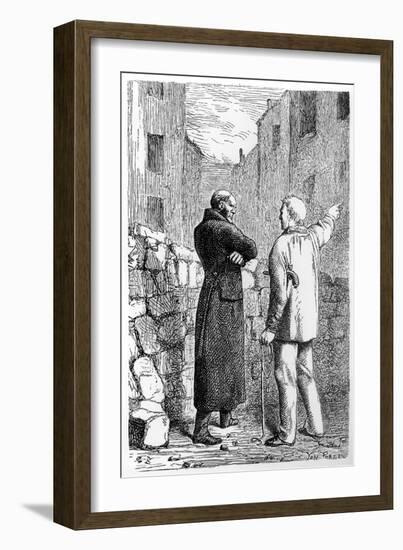 Jean Valjean Gets His Revenge, Illustration from 'Les Miserables' by Victor Hugo (1802-85)-Gustave Brion-Framed Giclee Print