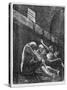 Jean Valjean in Prison, Illustration from 'Les Miserables'-Victor Hugo-Stretched Canvas