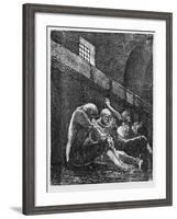 Jean Valjean in Prison, Illustration from 'Les Miserables'-Victor Hugo-Framed Giclee Print