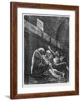 Jean Valjean in Prison, Illustration from 'Les Miserables'-Victor Hugo-Framed Giclee Print