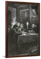 Jean Valjean Is Received and Cared for by Bishop Myriel, 19th Century-Frederic Lix-Framed Giclee Print