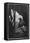Jean Valjean Watching over Cosette Asleep, Illustration from 'Les Miserables' by Victor Hugo-Gustave Brion-Framed Stretched Canvas