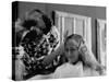 Jeanie Laughlin Crying While Getting a Hair Cut-Stan Wayman-Stretched Canvas