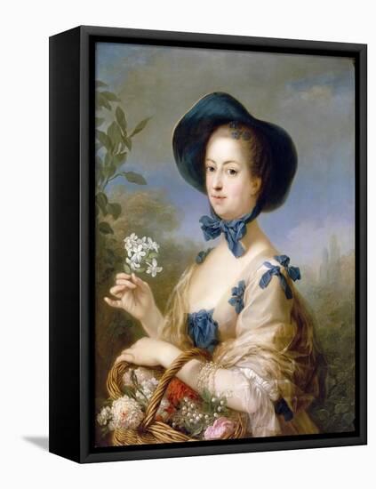 Jeanne-Antoinette Poisson, Marquise De Pompadour (Belle Jardinier)-Carle van Loo-Framed Stretched Canvas