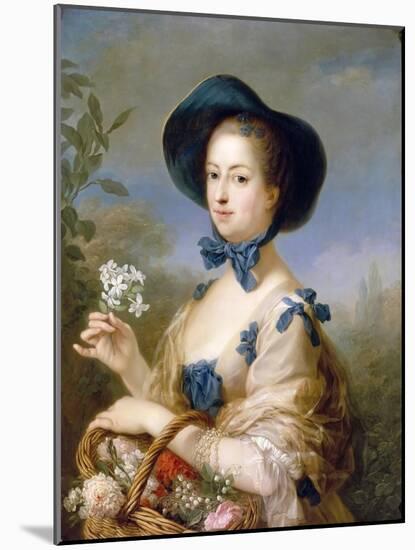 Jeanne-Antoinette Poisson, Marquise De Pompadour (Belle Jardinier)-Carle van Loo-Mounted Giclee Print