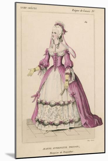 Jeanne-Antoinette Poisson (Marquise de Pompadour), Mistress to Louis XV of France-null-Mounted Art Print