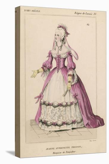 Jeanne-Antoinette Poisson (Marquise de Pompadour), Mistress to Louis XV of France-null-Stretched Canvas