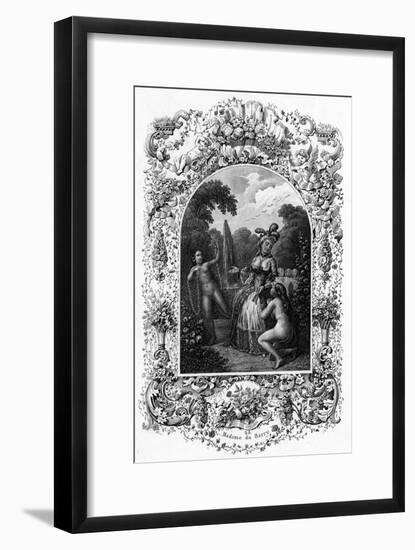 Jeanne Comtesse Du Barry and Two Adolescent Girls-null-Framed Art Print