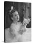 Jeanne Crain Taking Bubble Bath for Her Role in Movie Margie-Peter Stackpole-Stretched Canvas