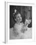 Jeanne Crain Taking Bubble Bath for Her Role in Movie Margie-Peter Stackpole-Framed Premium Photographic Print