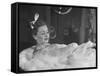 Jeanne Crain Taking Bubble Bath for Her Role in Movie Margie-Peter Stackpole-Framed Stretched Canvas