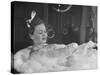 Jeanne Crain Taking Bubble Bath for Her Role in Movie Margie-Peter Stackpole-Stretched Canvas