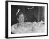 Jeanne Crain Taking Bubble Bath for Her Role in Movie Margie-Peter Stackpole-Framed Premium Photographic Print