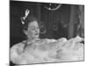 Jeanne Crain Taking Bubble Bath for Her Role in Movie Margie-Peter Stackpole-Mounted Premium Photographic Print